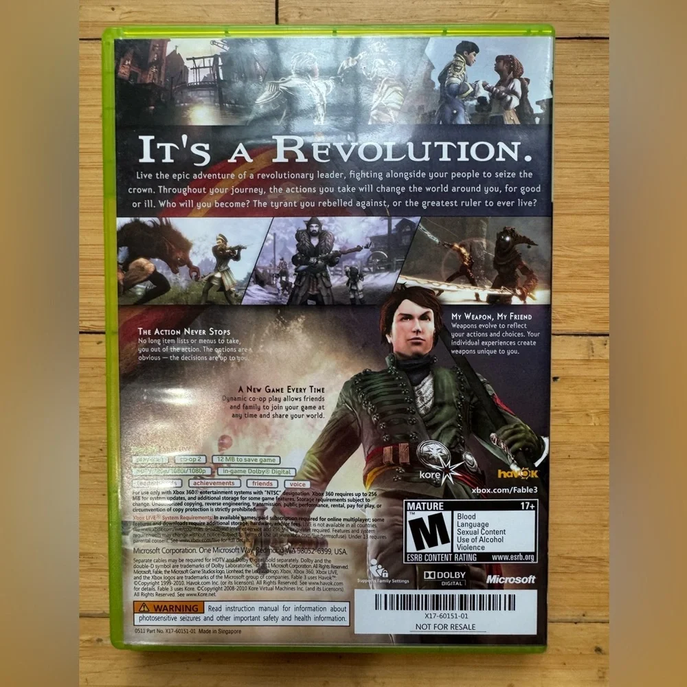 Fable III 3 (Microsoft Xbox 360) CIB Complete